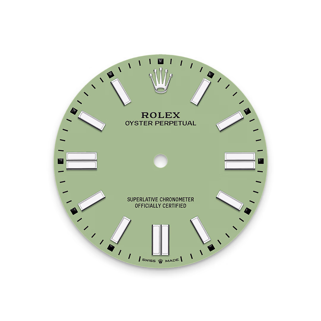 Rolex Oyster Perpetual 41 — Zifferblatt in Pistachio
