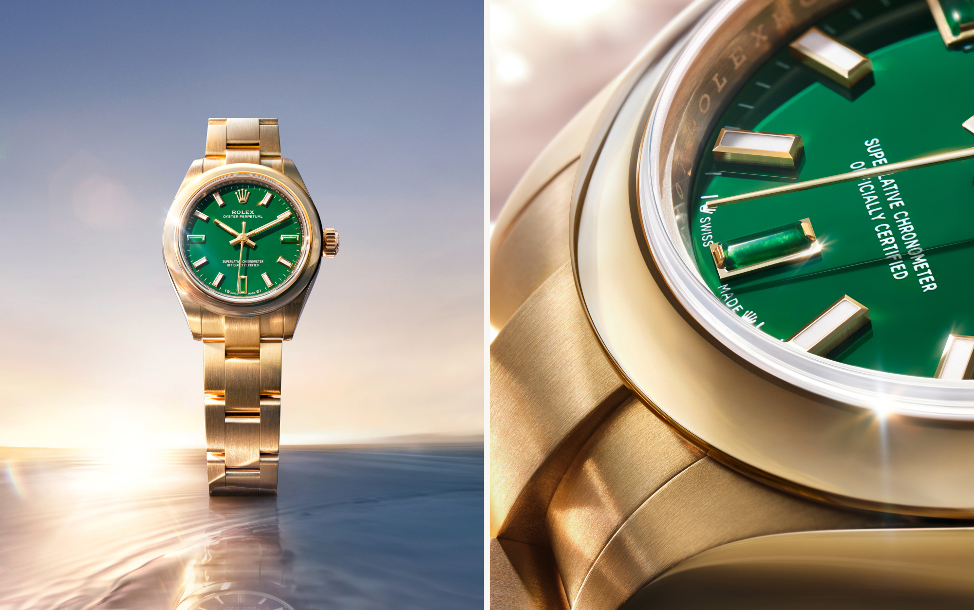 Rolex Oyster Perpetual 28 und 34 — Satiniert — Neues Zusammenspiel