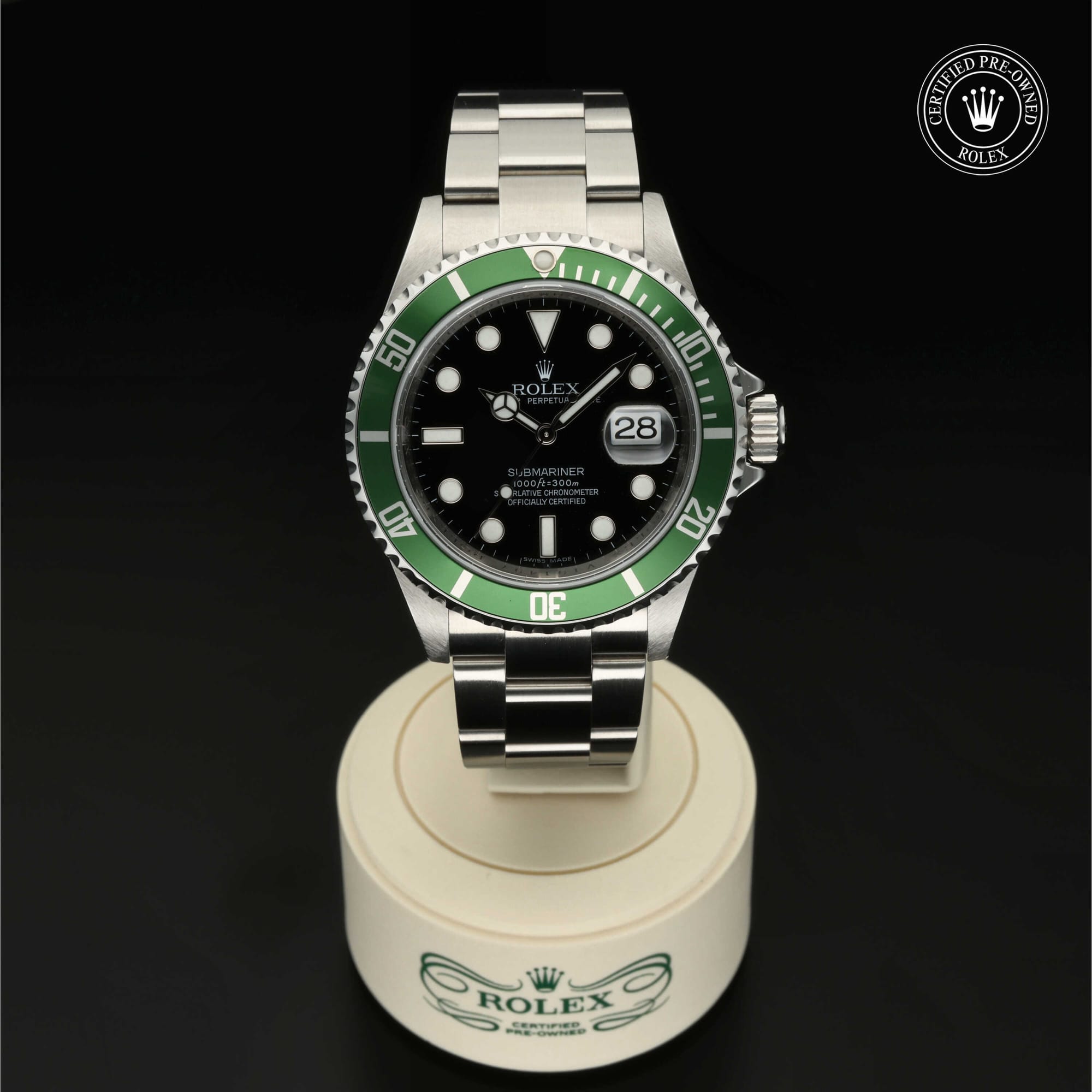 Rolex Certified Pre-Owned Oyster Perpetual Submariner Date in Edelstahl Oystersteel, 40 mm, mit Schwarz – Ansicht 1