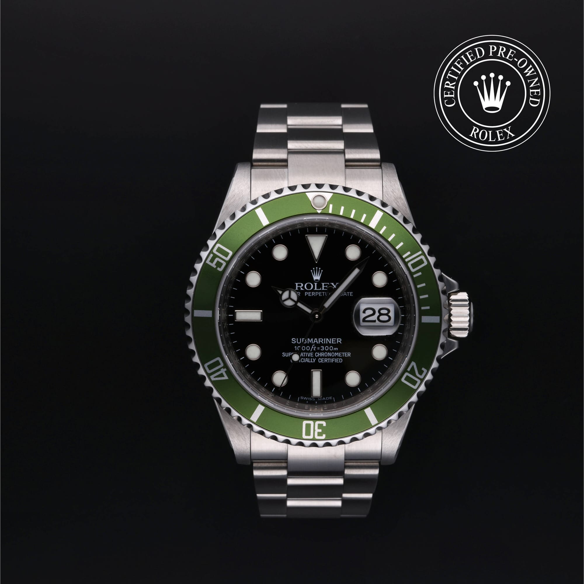 Rolex Certified Pre-Owned Oyster Perpetual Submariner Date in Edelstahl Oystersteel, 40 mm, mit Schwarz