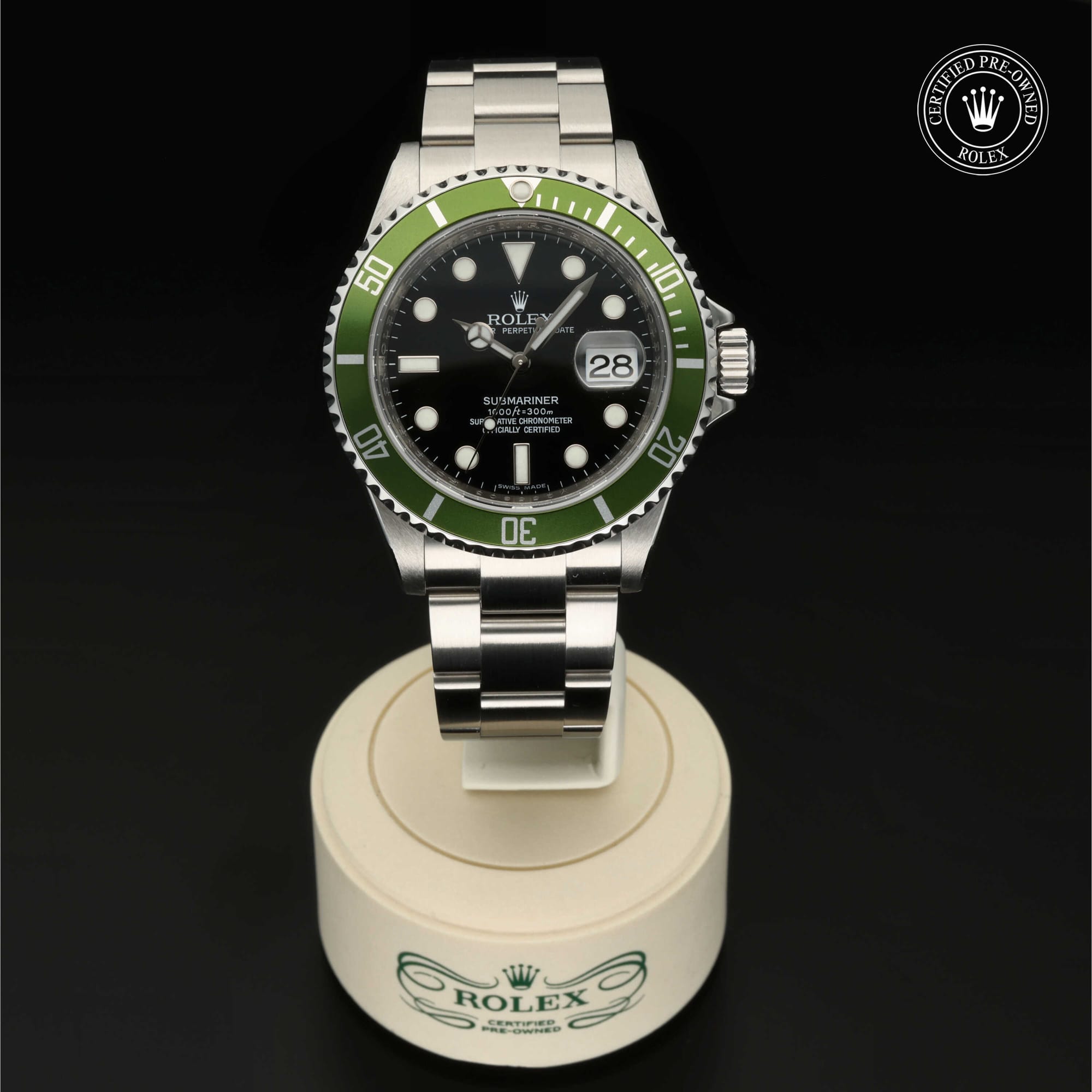 Rolex Certified Pre-Owned Oyster Perpetual Submariner Date in Edelstahl Oystersteel, 40 mm, mit Schwarz – Ansicht 1
