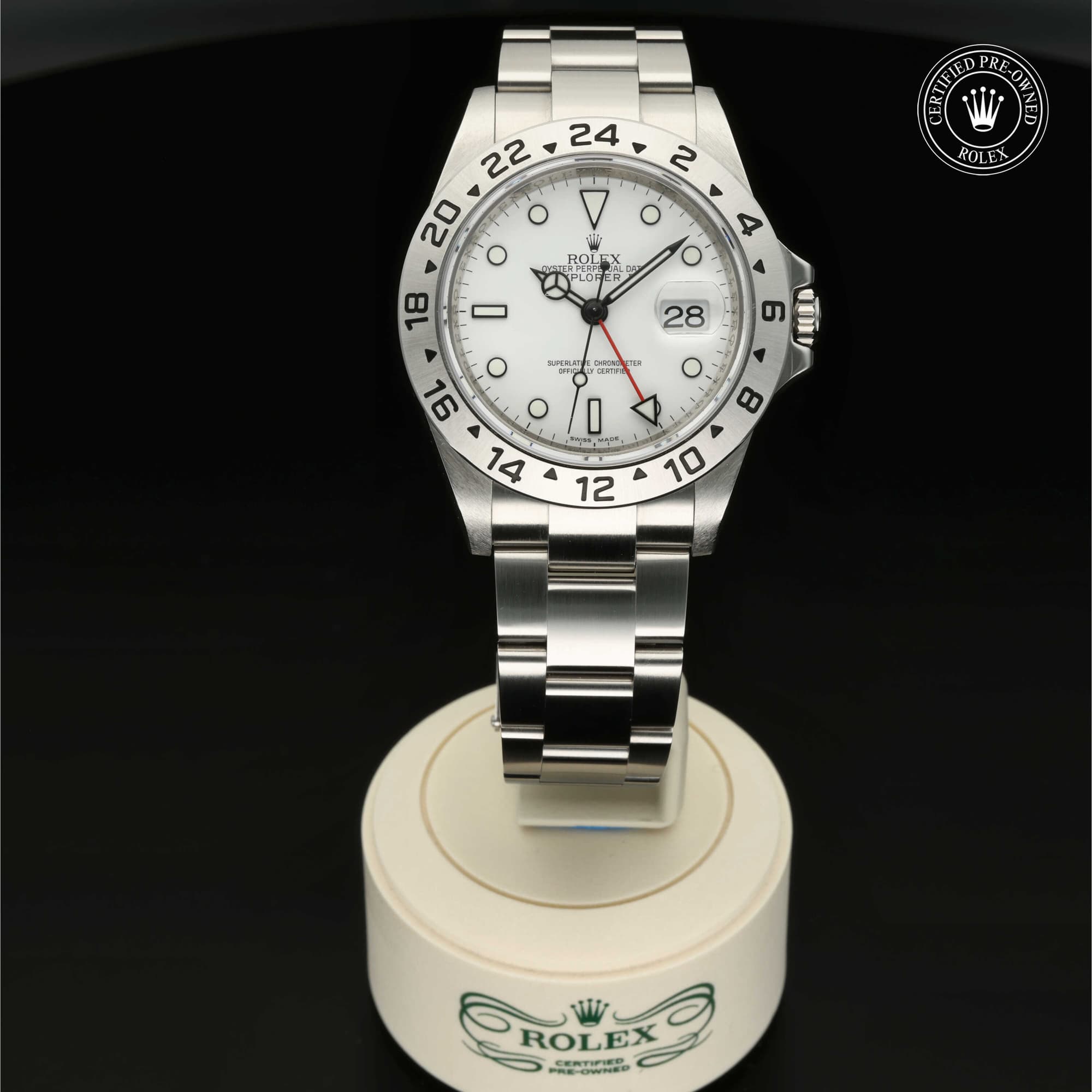 Rolex Certified Pre-Owned Oyster Perpetual Explorer II in Edelstahl Oystersteel, 40 mm, mit Weiß – Ansicht 1