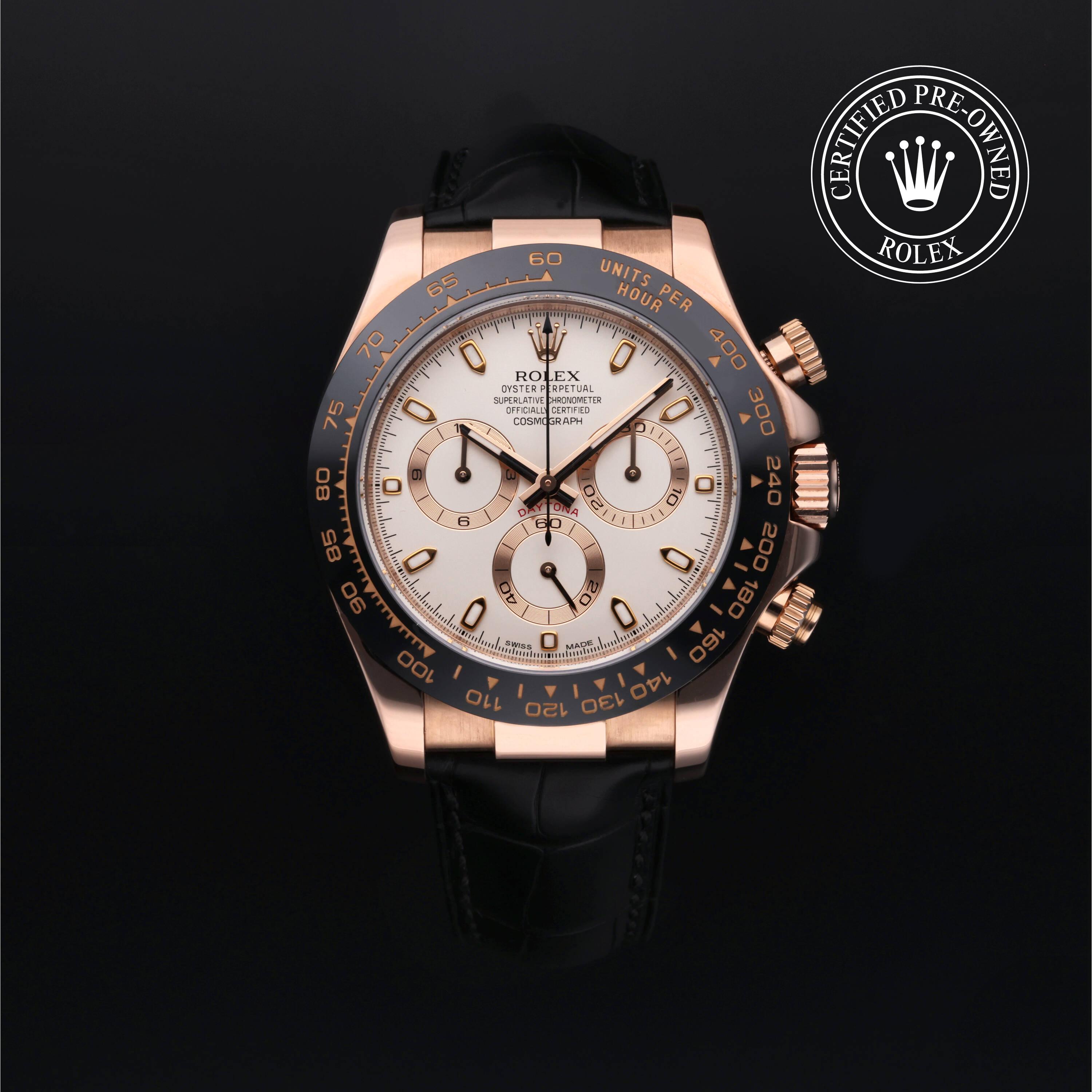 Rolex Certified Pre-Owned Cosmograph Daytona in Everose-Gold, 40 mm, mit Elfenbein