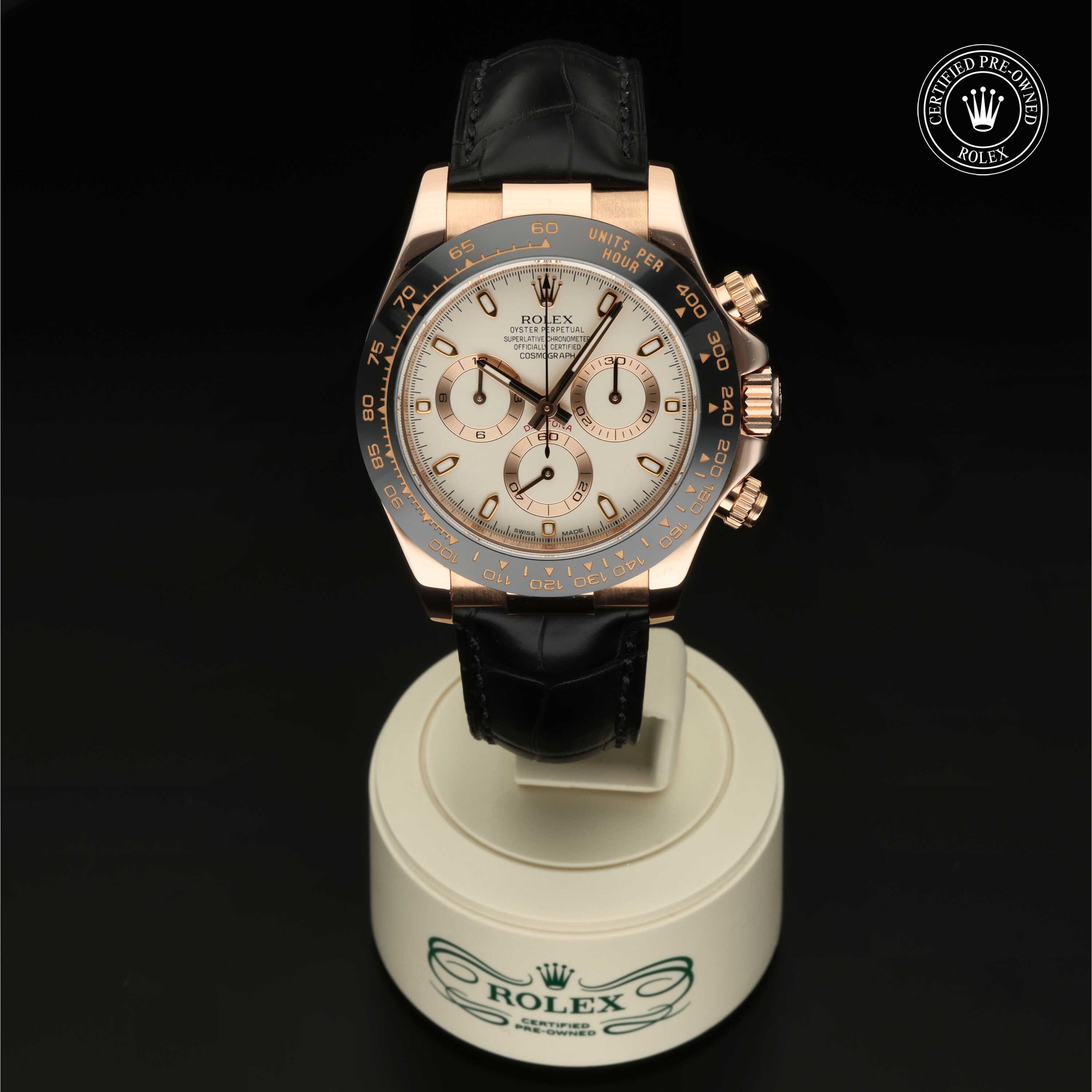 Rolex Certified Pre-Owned Cosmograph Daytona in Everose-Gold, 40 mm, mit Elfenbein – Ansicht 1