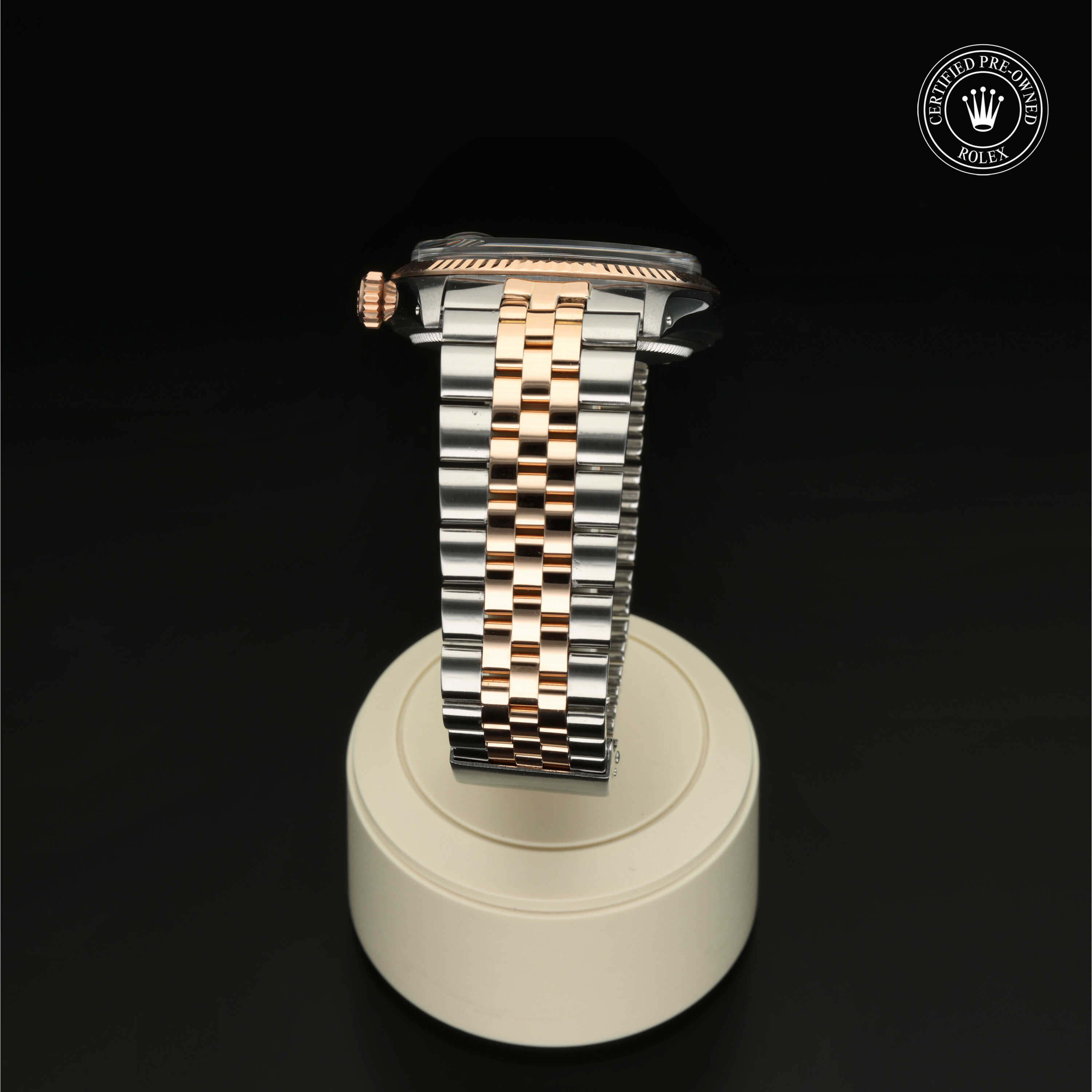 Rolex Certified Pre-Owned Oyster Perpetual Datejust 36 in Edelstahl Oystersteel und Roségold, 36 mm, mit Schwarz Index – Ansicht 19