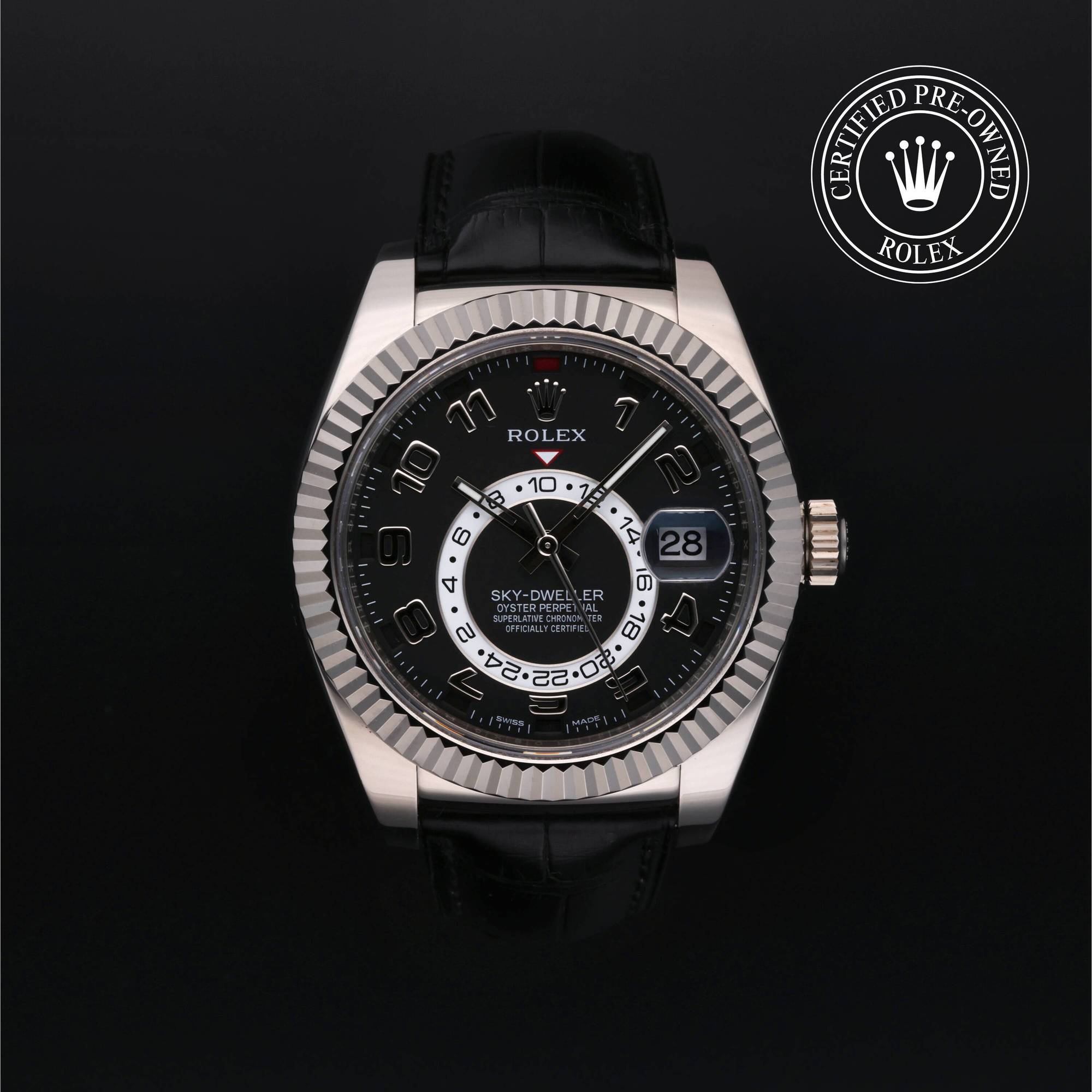 Rolex Certified Pre-Owned Oyster Perpetual Sky-Dweller in 18 Karat Weißgold, 42 mm