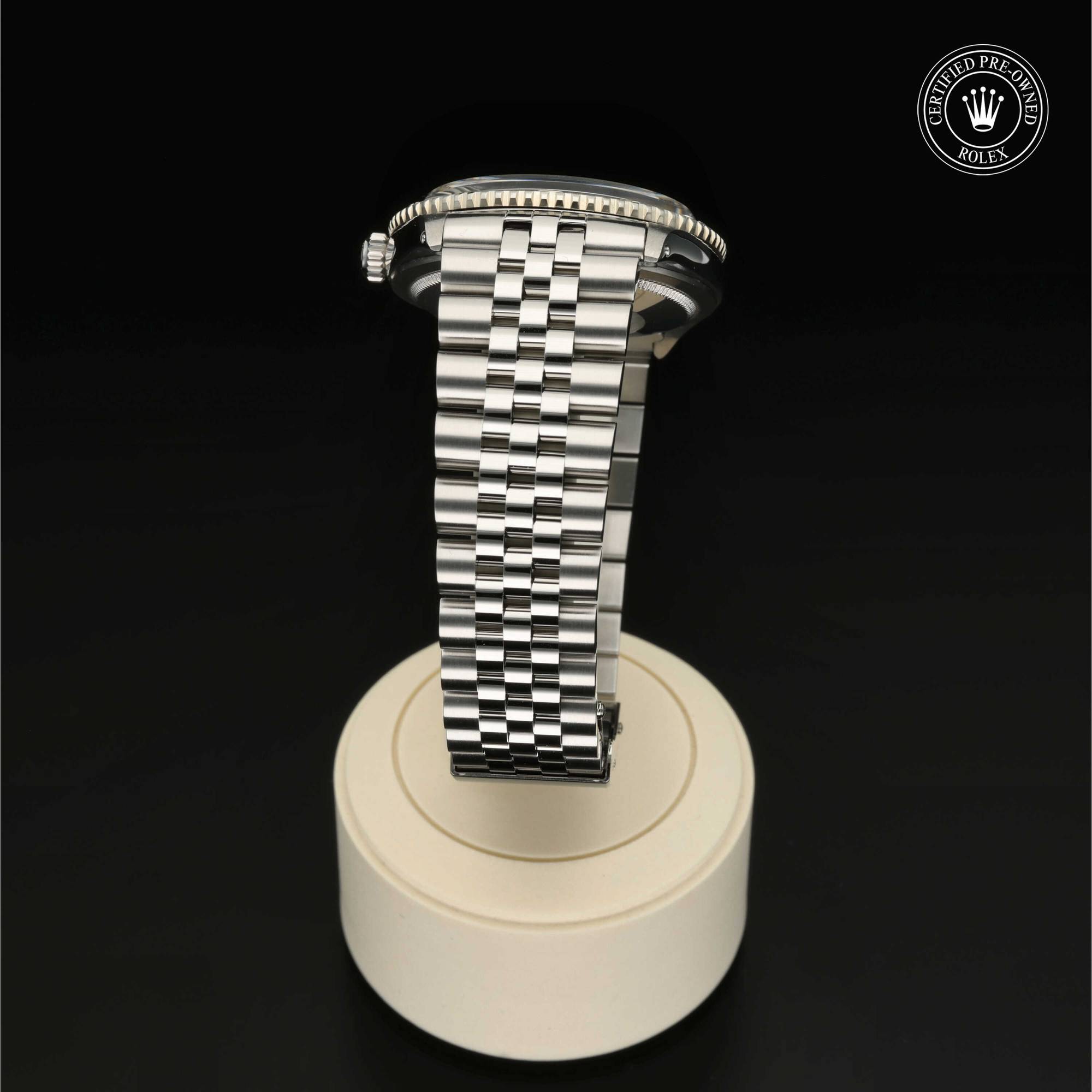 Rolex Certified Pre-Owned Oyster Perpetual Datejust Turn-O-Graph in Rolesor Weiß, 14 Karat, 36 mm, mit Silber, Index – Ansicht 19