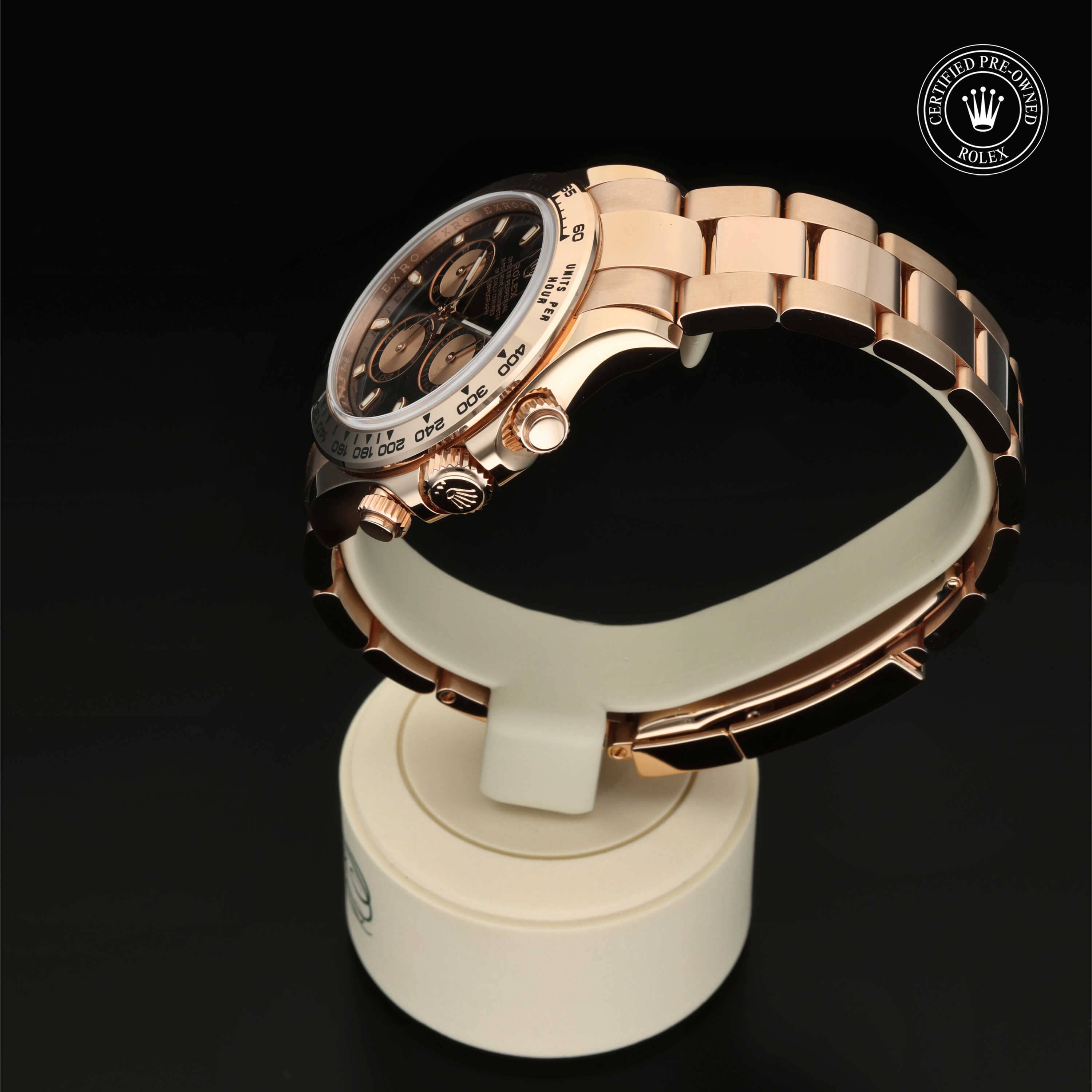 Rolex Certified Pre-Owned Oyster Perpetual Cosmograph Daytona in Everose-Gold, 40 mm, mit Schwarz/Rosa matt Index – Ansicht 10
