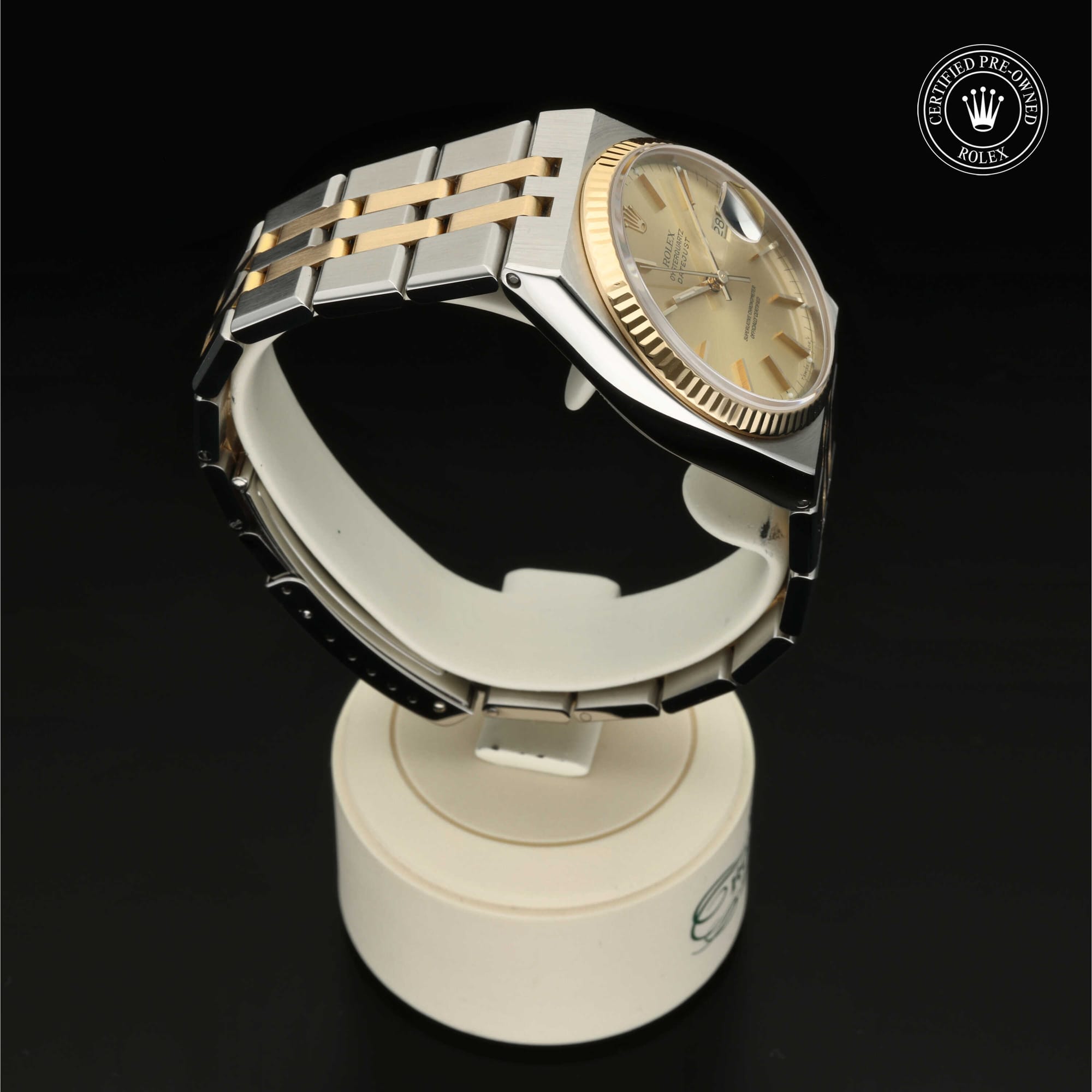 Rolex Certified Pre-Owned Oyster Perpetual Datejust in Rolesor Gelb, 36 mm, mit Champagnerfarben Index – Ansicht 28