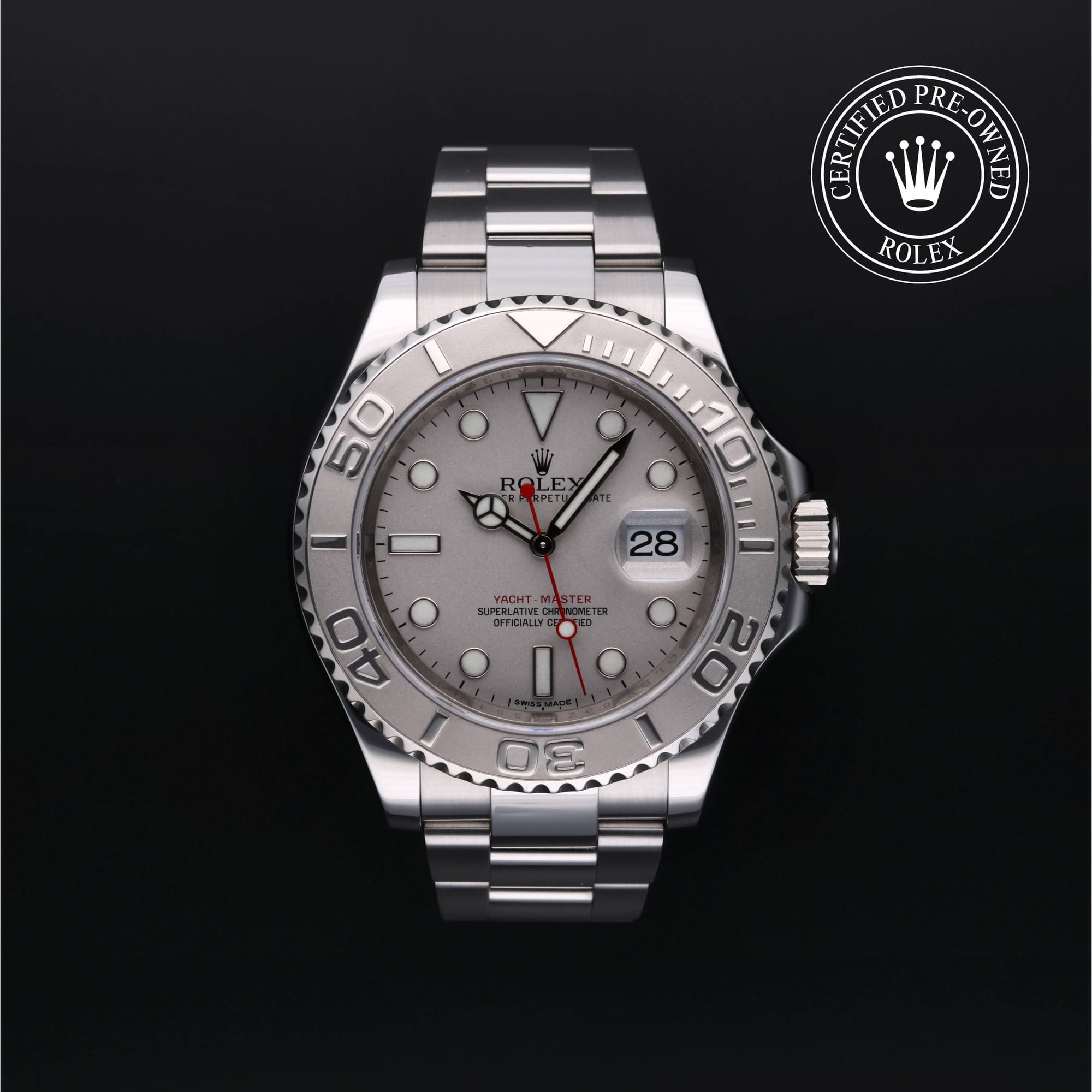 Rolex Certified Pre-Owned Oyster Perpetual Yacht-Master 40 in Rolesium, 40 mm, mit Platin